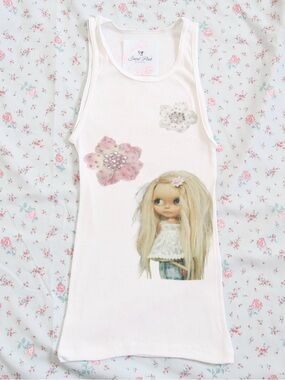 Y2k baby tee 2000s graphic tank top Blythe doll